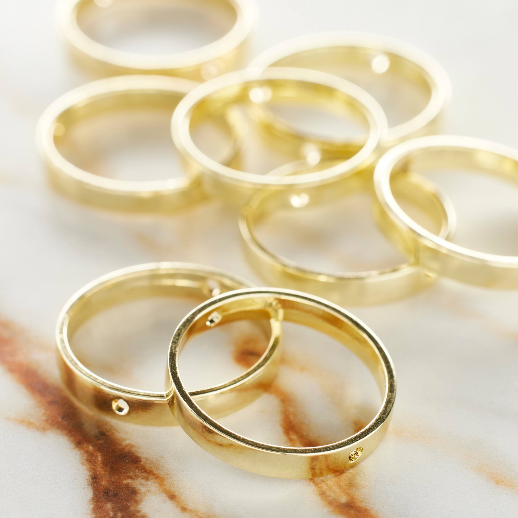 12 Pack: Gold Large Metal Loop Beads, 22mm by Bead Landing™